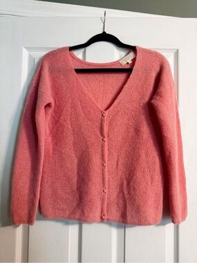 Sezane Barry Cardigan in Candy Pink